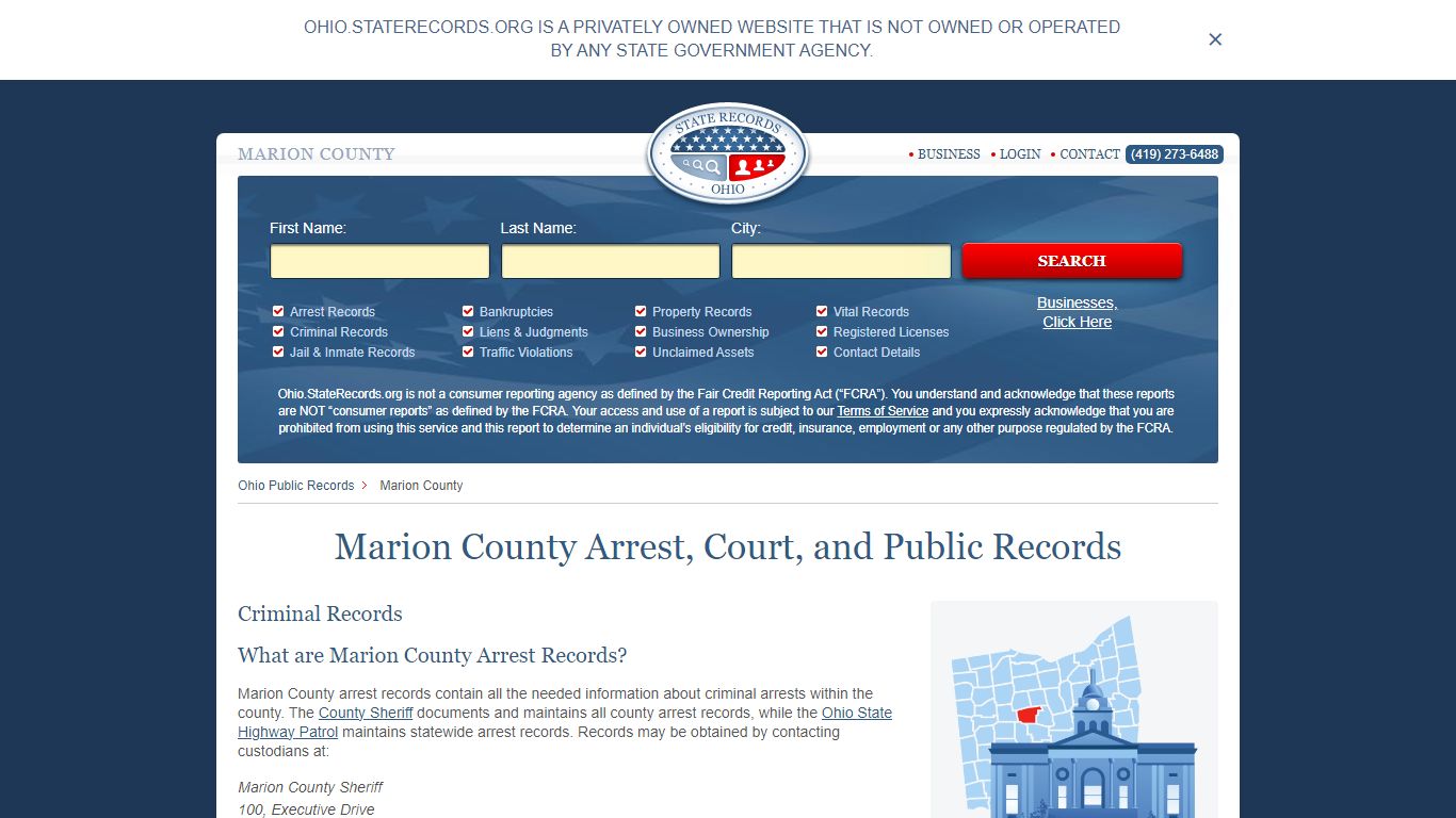 Marion County Arrest, Court, and Public Records